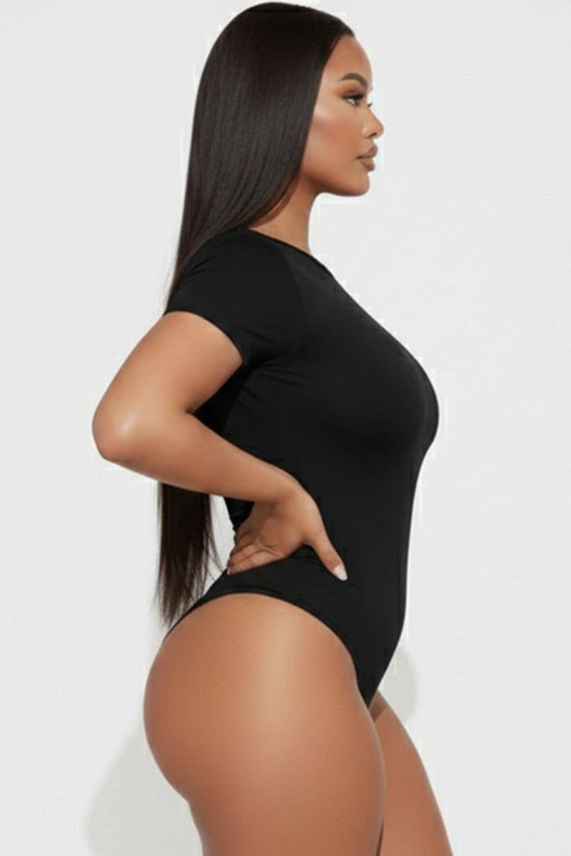 CAPELLA APPAREL - Basic Short Sleeve Crew Neck Bodysuit