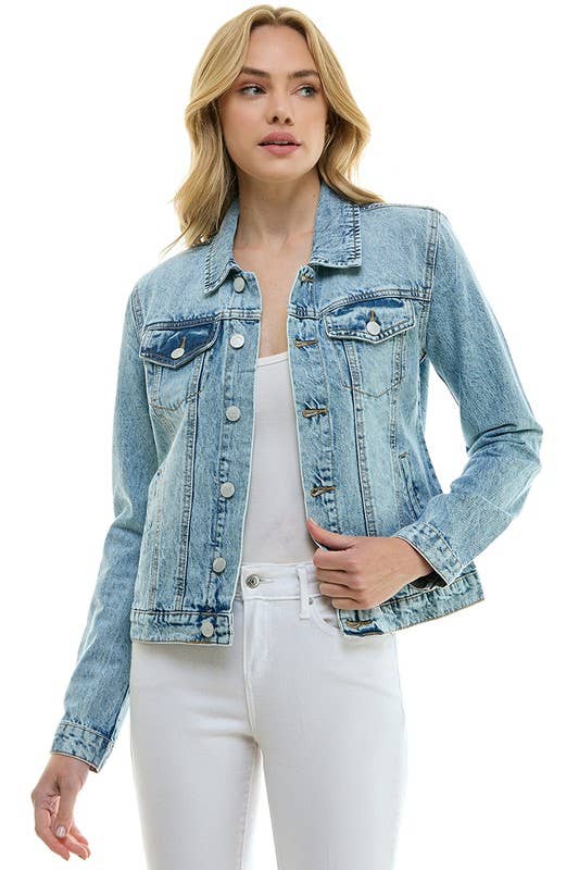 BLUE AGE - LADY CASUAL COTTON DENIM JEAN JACKET (OPEN PACK)