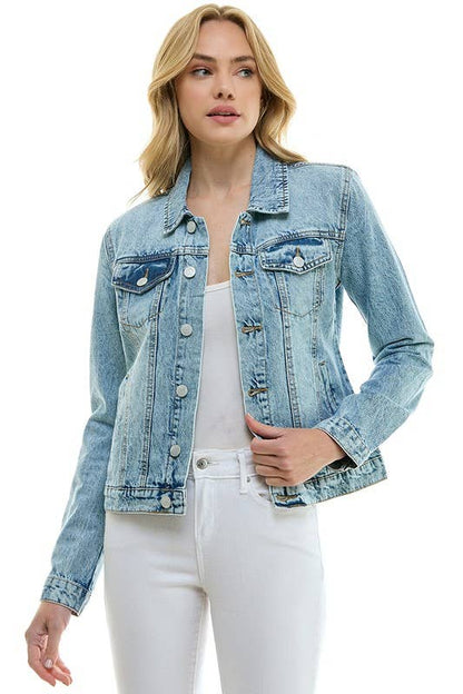 BLUE AGE - LADY CASUAL COTTON DENIM JEAN JACKET (OPEN PACK)