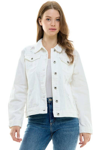 BLUE AGE - LADY CASUAL COTTON DENIM JEAN JACKET (OPEN PACK)