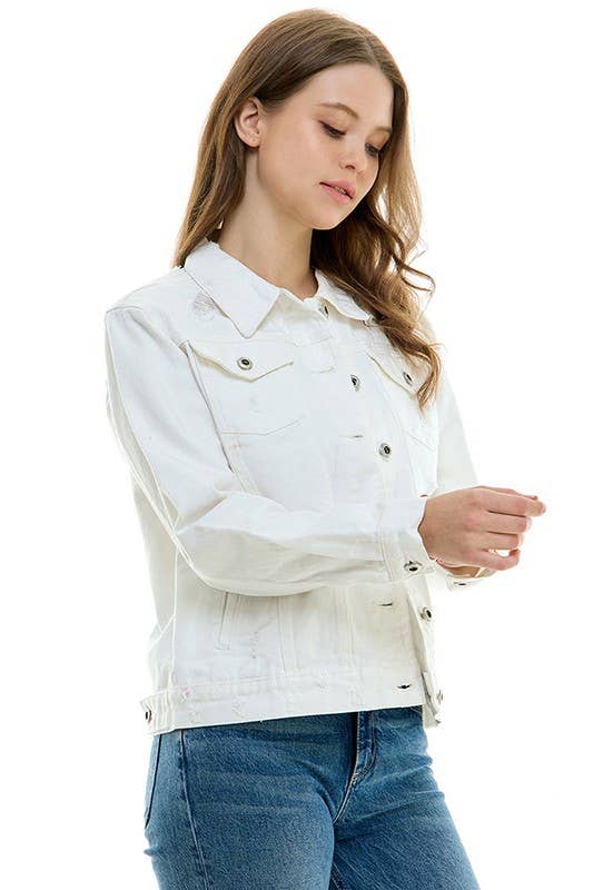 BLUE AGE - LADY CASUAL COTTON DENIM JEAN JACKET (OPEN PACK)