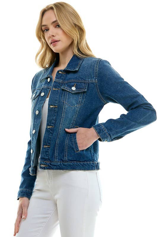 BLUE AGE - LADY CASUAL COTTON DENIM JEAN JACKET (OPEN PACK)