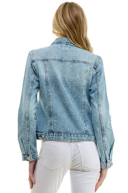BLUE AGE - LADY CASUAL COTTON DENIM JEAN JACKET (OPEN PACK)