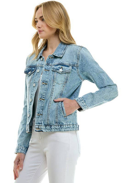 BLUE AGE - LADY CASUAL COTTON DENIM JEAN JACKET (OPEN PACK)