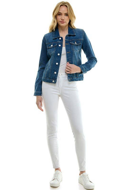 BLUE AGE - LADY CASUAL COTTON DENIM JEAN JACKET (OPEN PACK)