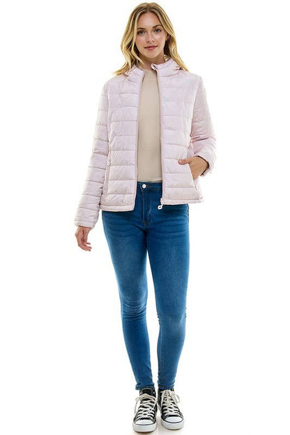 BLUE AGE - Reversible Ladies' Puffer Jacket with Hoodies