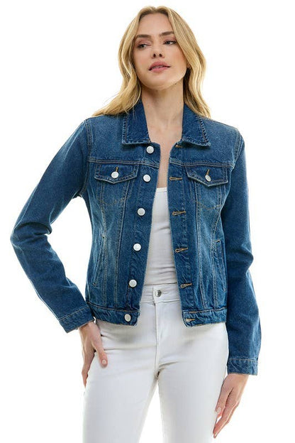 BLUE AGE - LADY CASUAL COTTON DENIM JEAN JACKET (OPEN PACK)