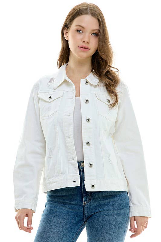BLUE AGE - LADY CASUAL COTTON DENIM JEAN JACKET (OPEN PACK)