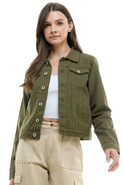 BLUE AGE - LADY CASUAL COTTON DENIM JEAN JACKET (OPEN PACK)