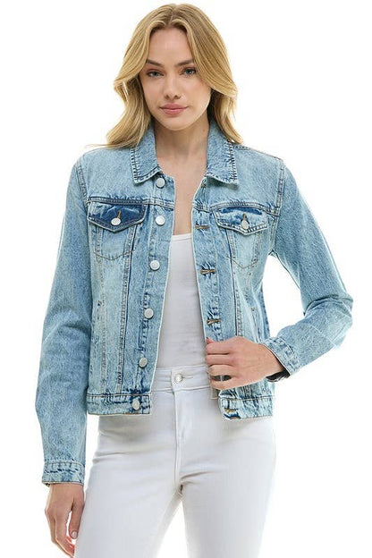 BLUE AGE - LADY CASUAL COTTON DENIM JEAN JACKET (OPEN PACK)