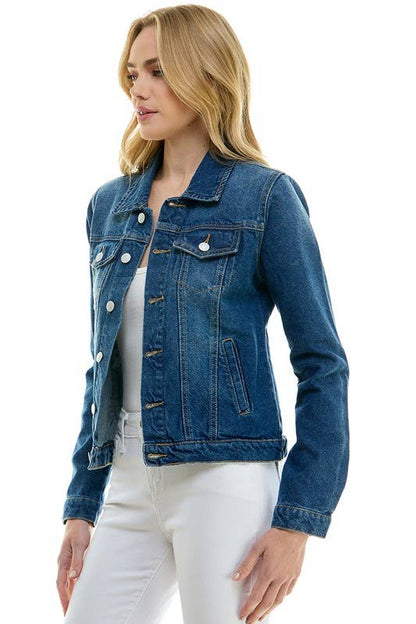 BLUE AGE - LADY CASUAL COTTON DENIM JEAN JACKET (OPEN PACK)