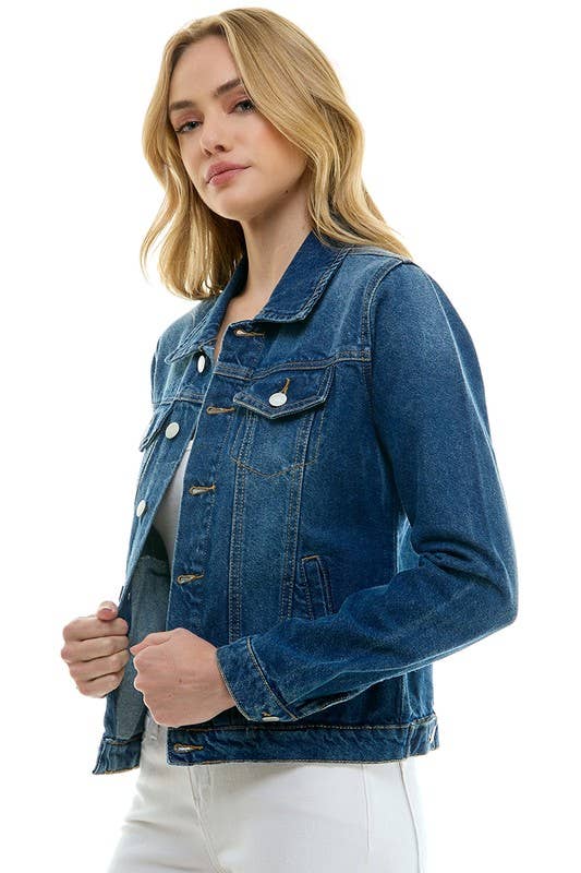 BLUE AGE - LADY CASUAL COTTON DENIM JEAN JACKET (OPEN PACK)