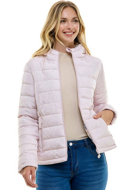 BLUE AGE - Reversible Ladies' Puffer Jacket with Hoodies