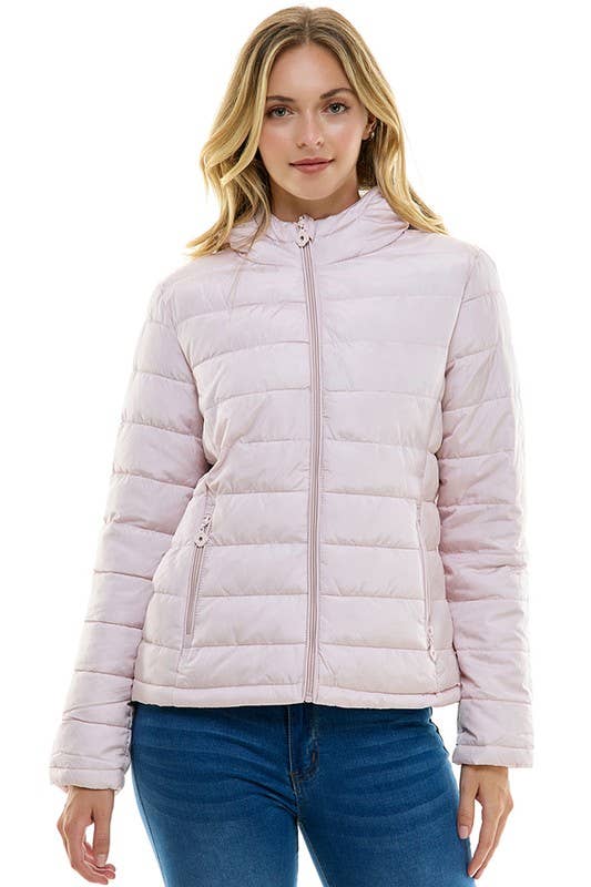 BLUE AGE - Reversible Ladies' Puffer Jacket with Hoodies
